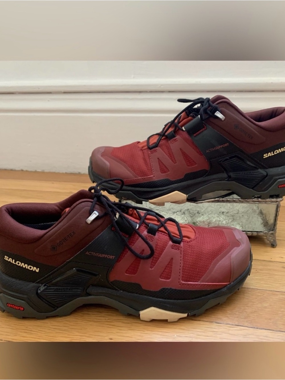Salomon Women’s Burgundy and Black Trail Running Shoes